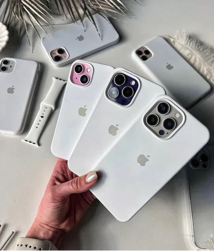 Premium Quality Pure White Silicone Case With Padding Inside