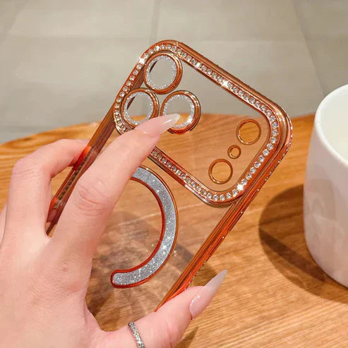 Cosmic Orange Diamond Stones Magsafe Case
