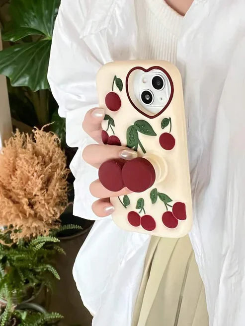 Cherry Pop Holder Cute Silicone Case