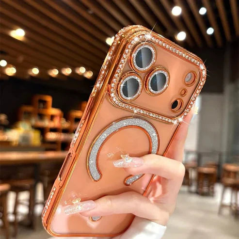 Cosmic Orange Diamond Stones Magsafe Case